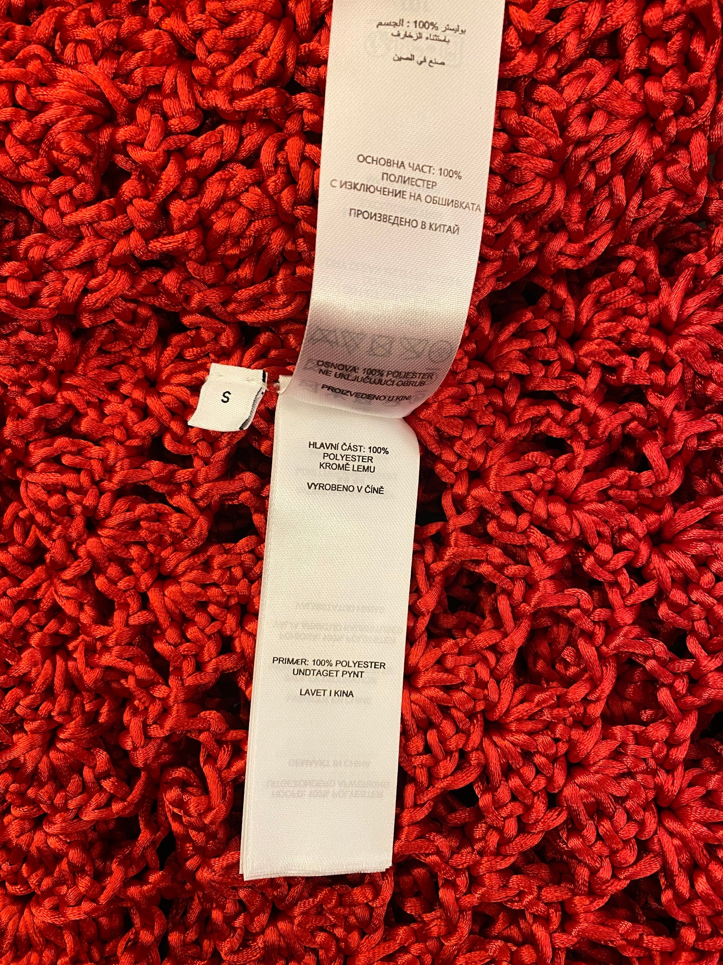 JW ANDERSON Red Crochet Mini Dress Size S