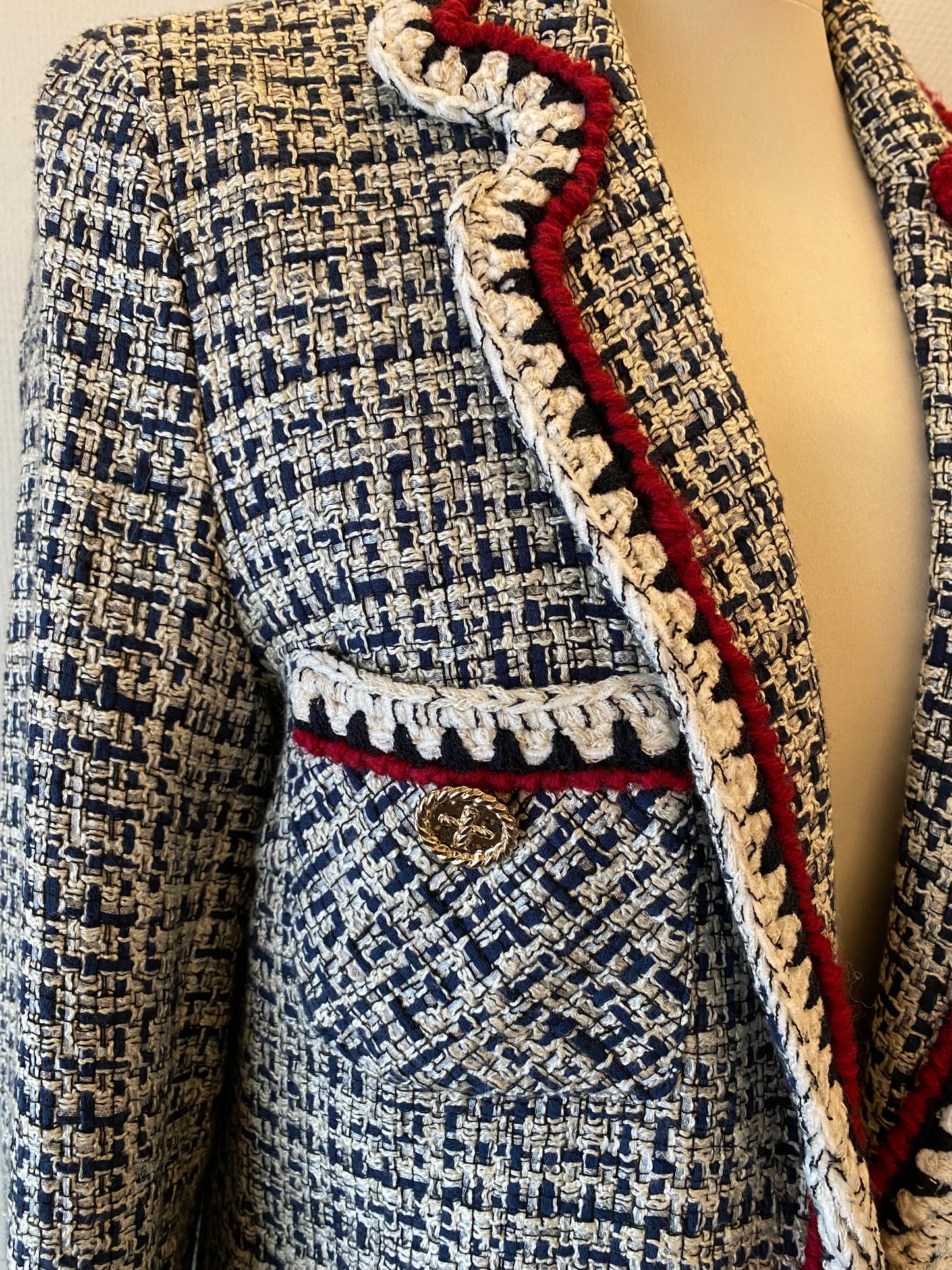 EDWARD ACHOUR Tweed Jacket Size Fr 42