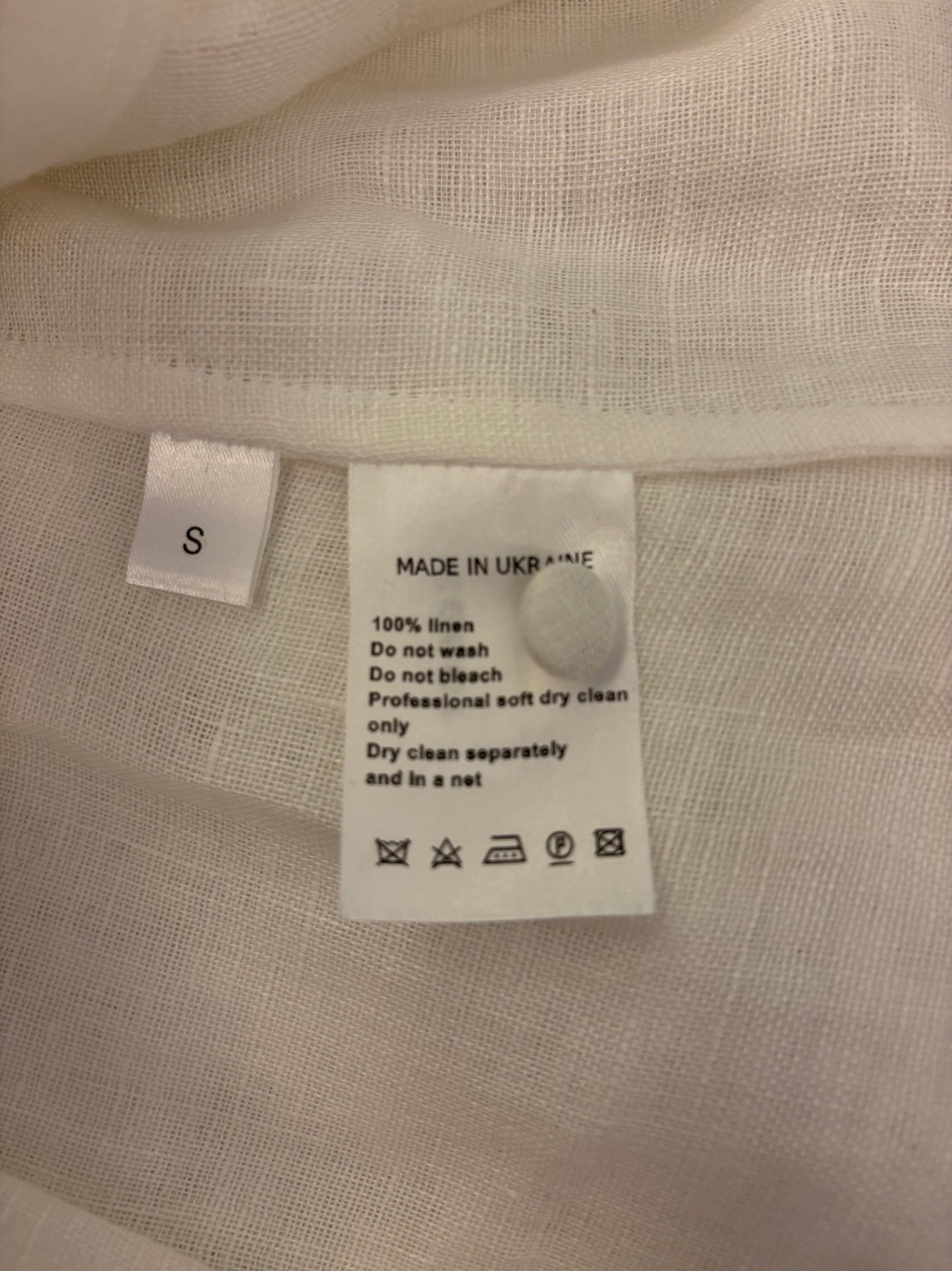 VITA KIN “Tavria” Embroidered Linen Mini Dress Size S