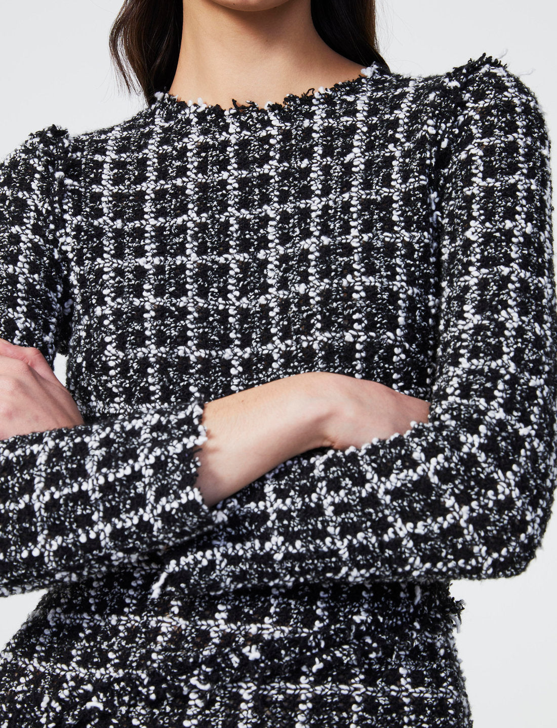 RODEBJER Midi Dress Black & White Size M