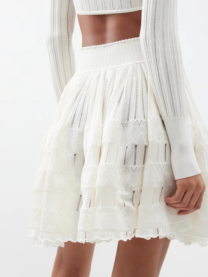 ALAÏA Knited Crinoline Mini Skirt Size 36