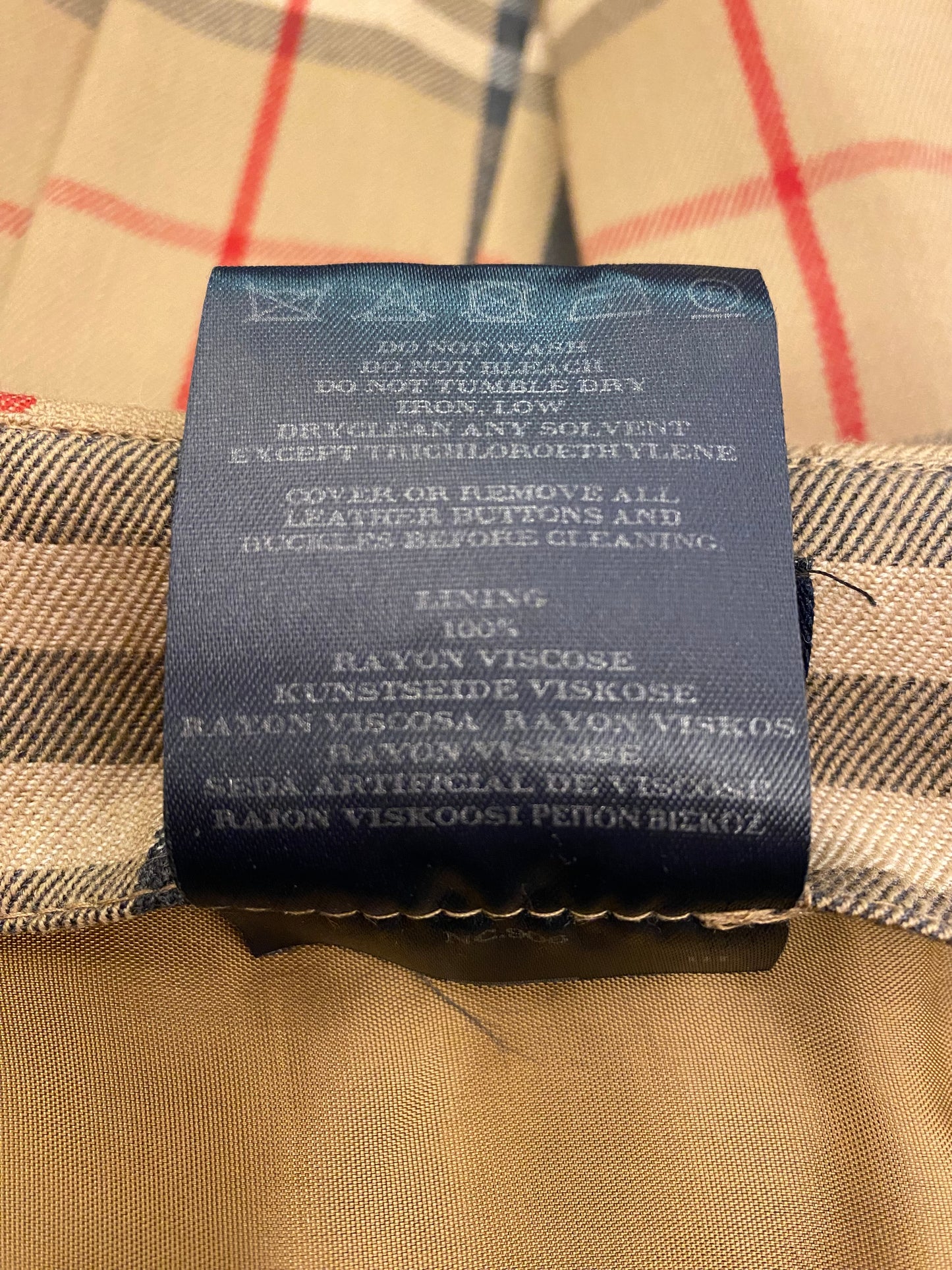 BURBERRY Wool Check Skirt Size 36/38