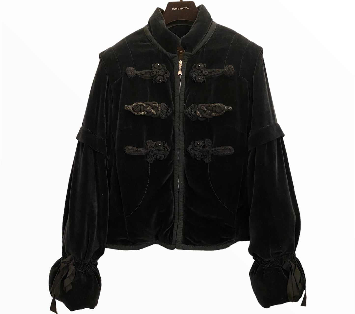 LOUIS VUITTON Velvet Black Jacket Size It 42 Eu S