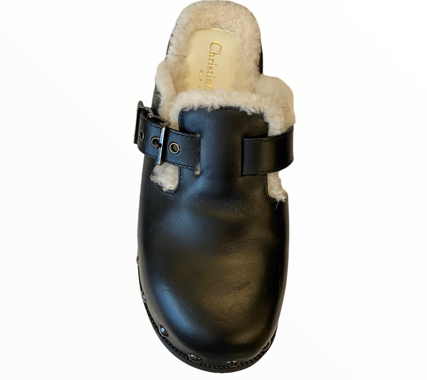 CHRISTIAN DIOR Diorquake Leather Clog Size 39