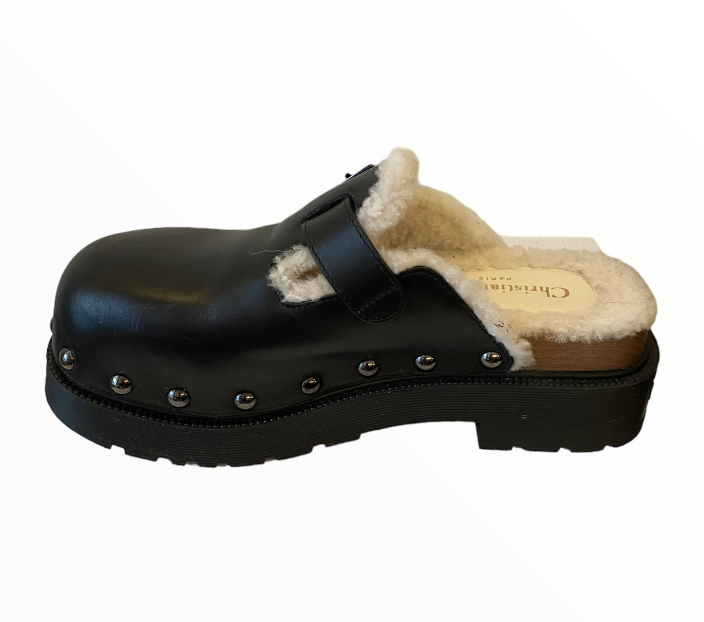 CHRISTIAN DIOR Diorquake Leather Clog Size 39