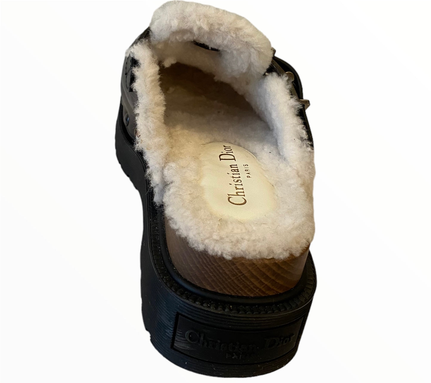 CHRISTIAN DIOR Diorquake Leather Clog Size 39