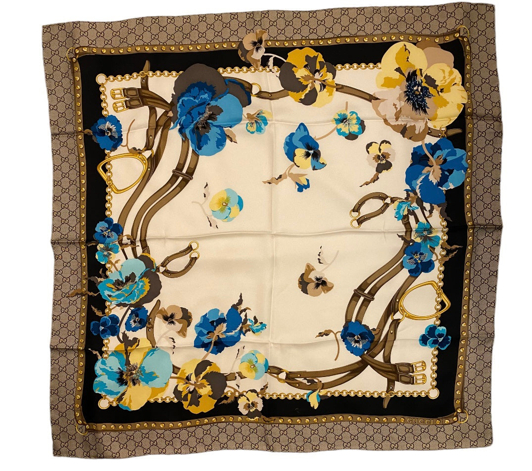 GUCCI Silk Scarf 90x90 cm
