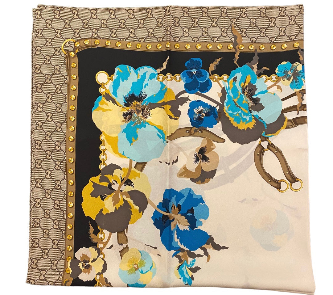 GUCCI Silk Scarf 90x90 cm