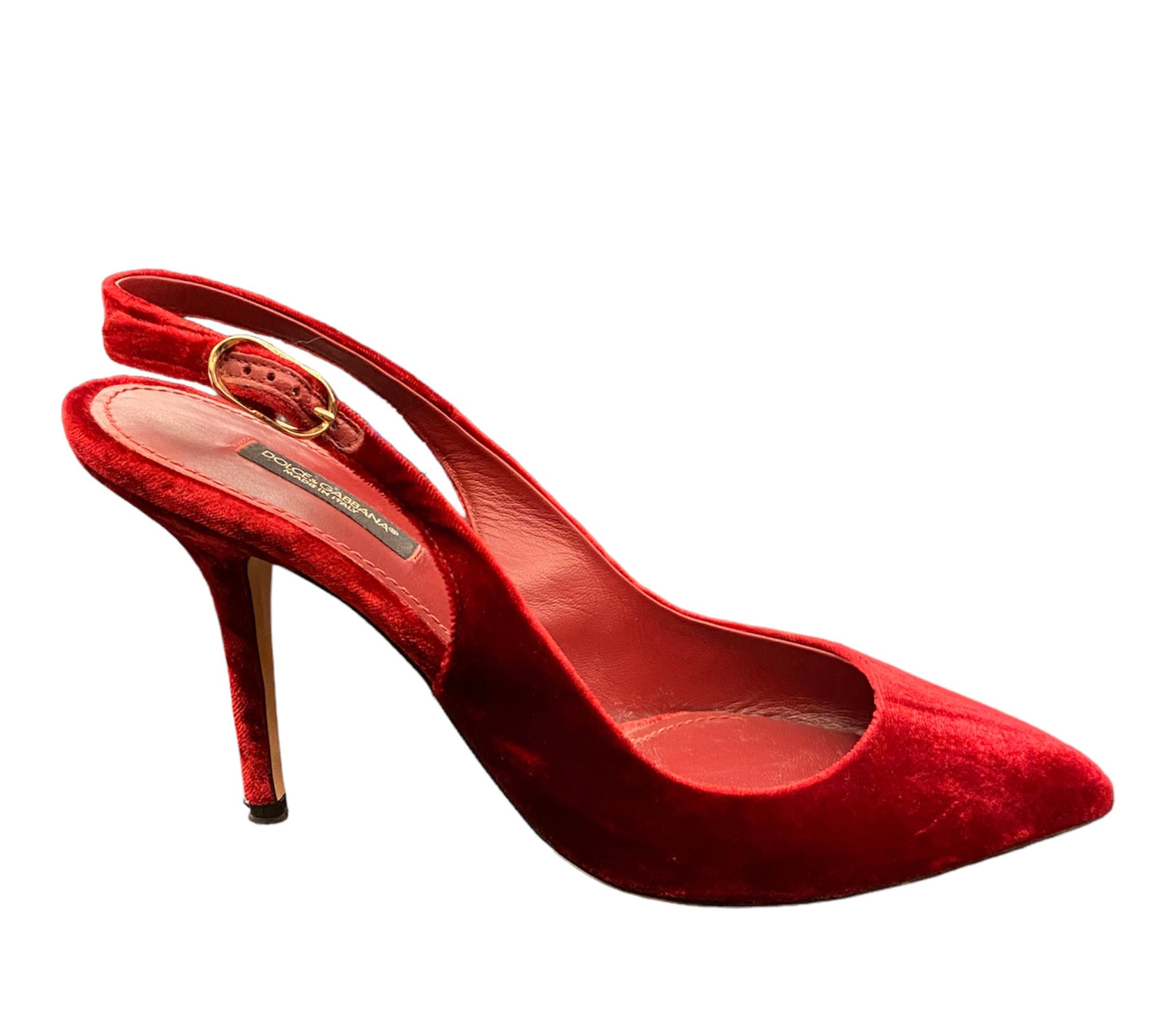 DOLCE & GABBANA Velvet Slingback Pumps Size 40