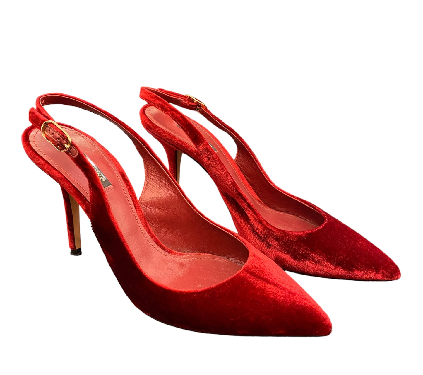 DOLCE & GABBANA Velvet Slingback Pumps Size 40