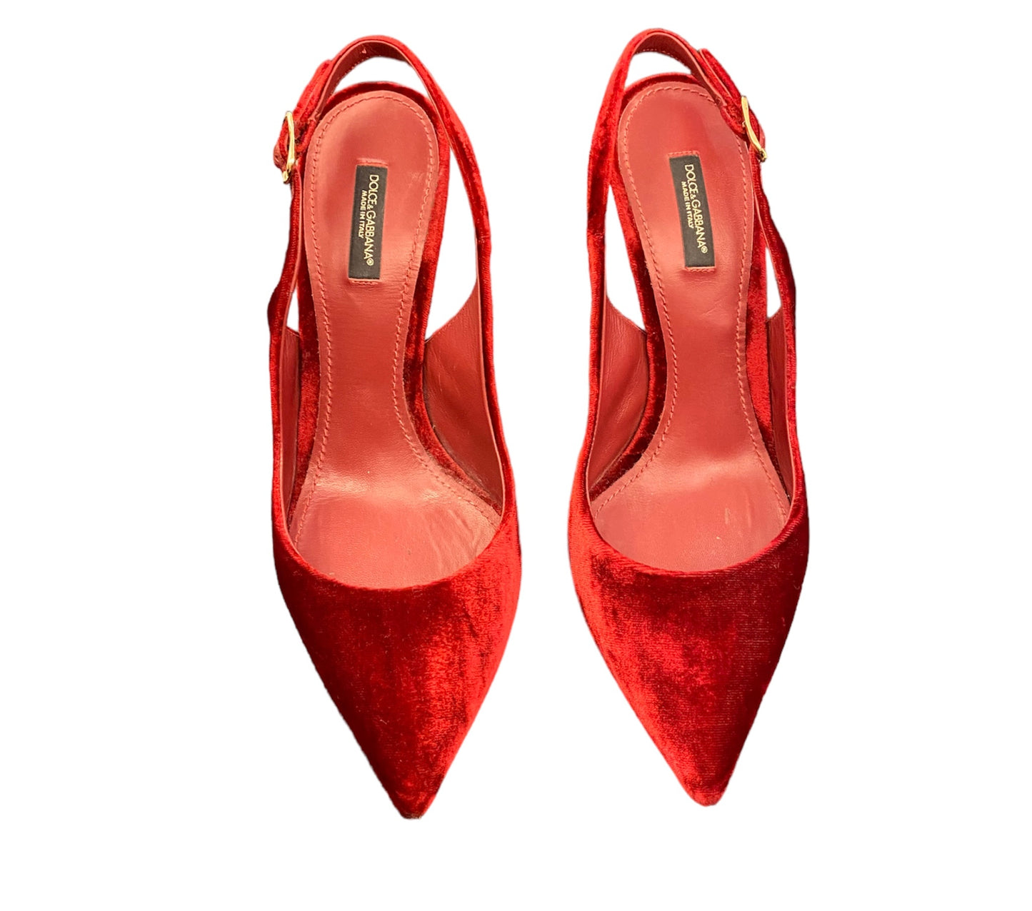 DOLCE & GABBANA Velvet Slingback Pumps Size 40