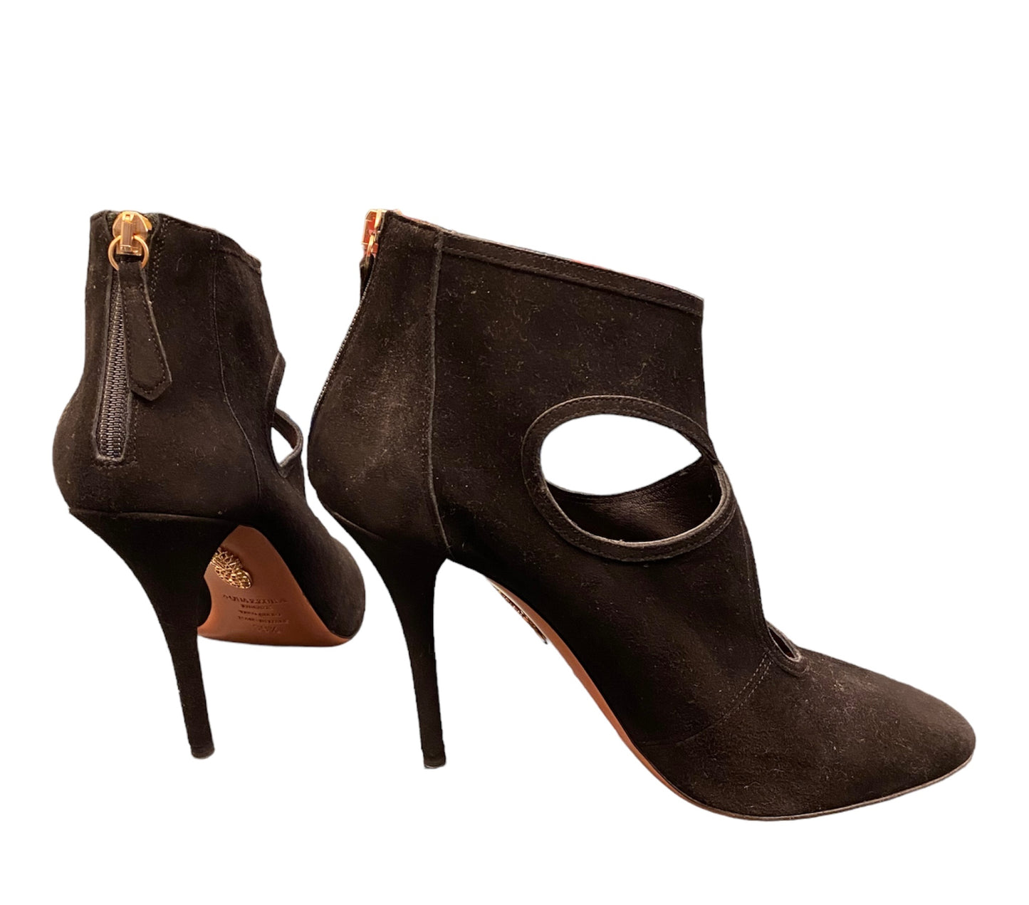 AQUAZZURA Suede Ankle Boots Size 39,5