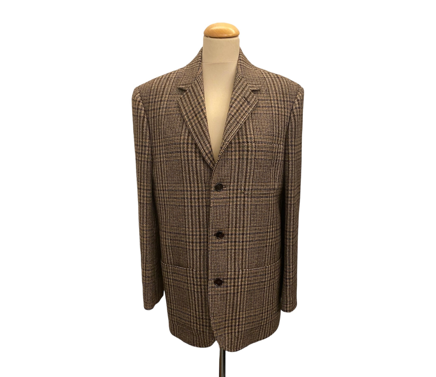 CÉLINE Check Wool Blazer Size 36