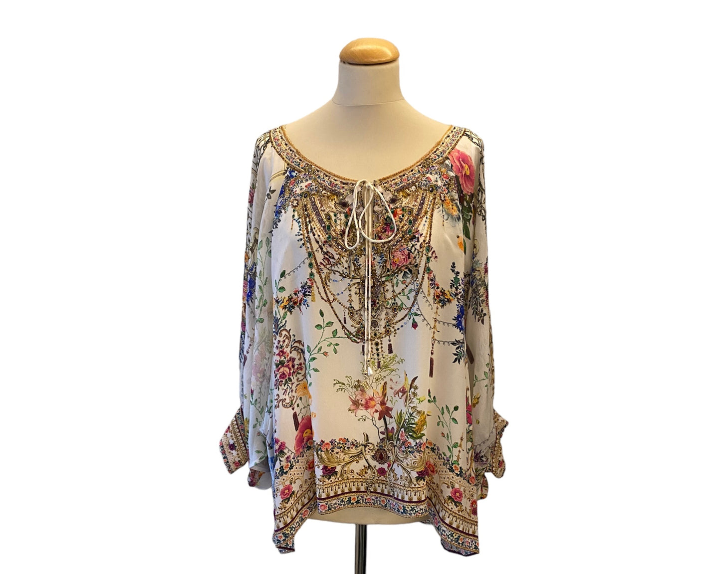 CAMILLA White Silk Blouse Size 1/S-M