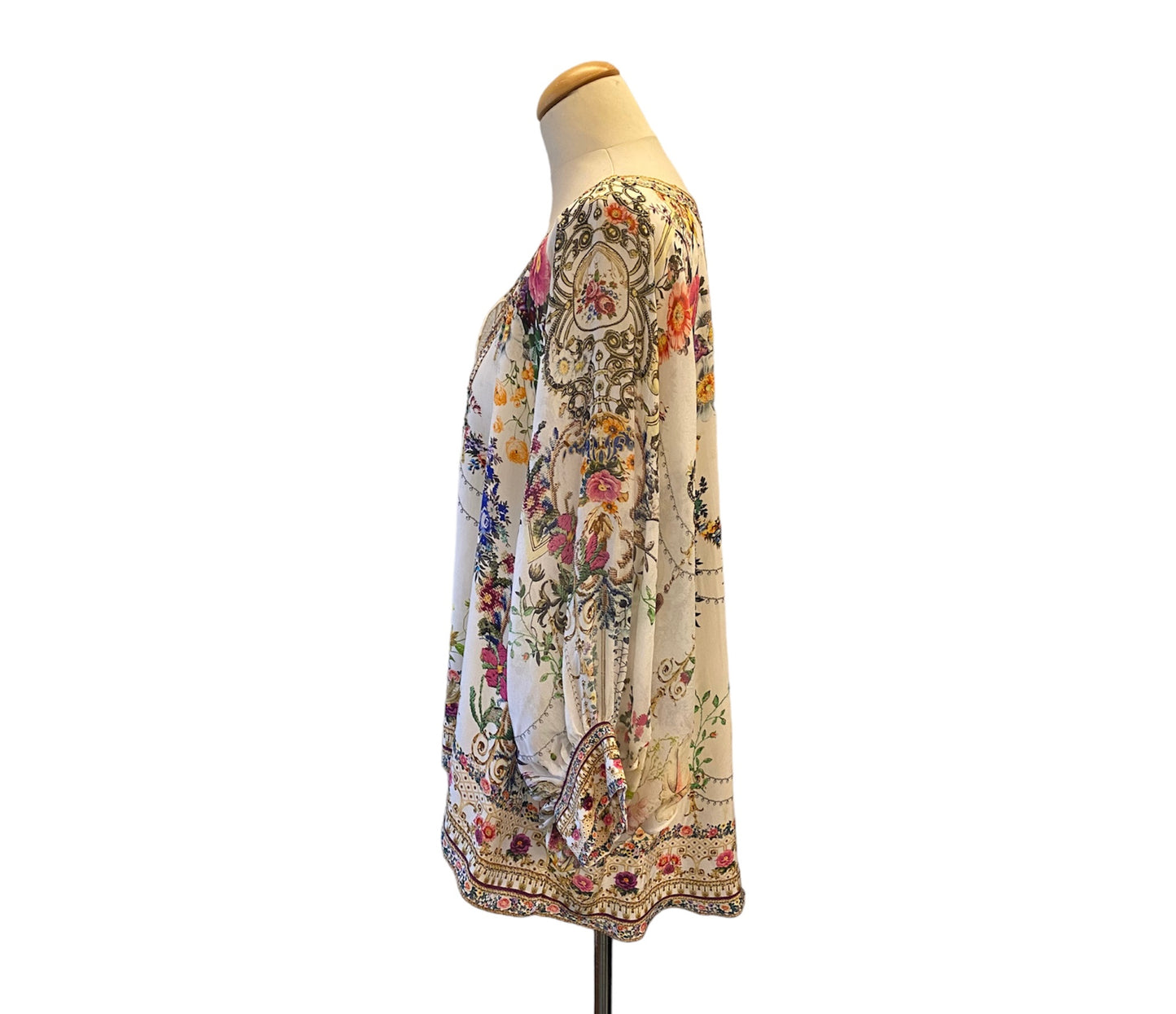 CAMILLA White Silk Blouse Size 1/S-M