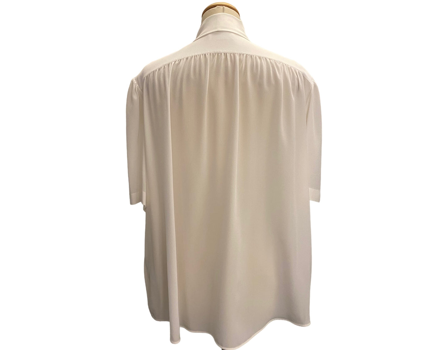 BALENCIAGA Tie-neck Silk Blouse Size 38