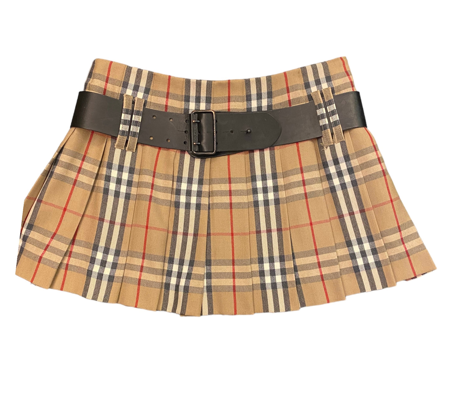 BURBERRY Wool Check Skirt Size 36/38