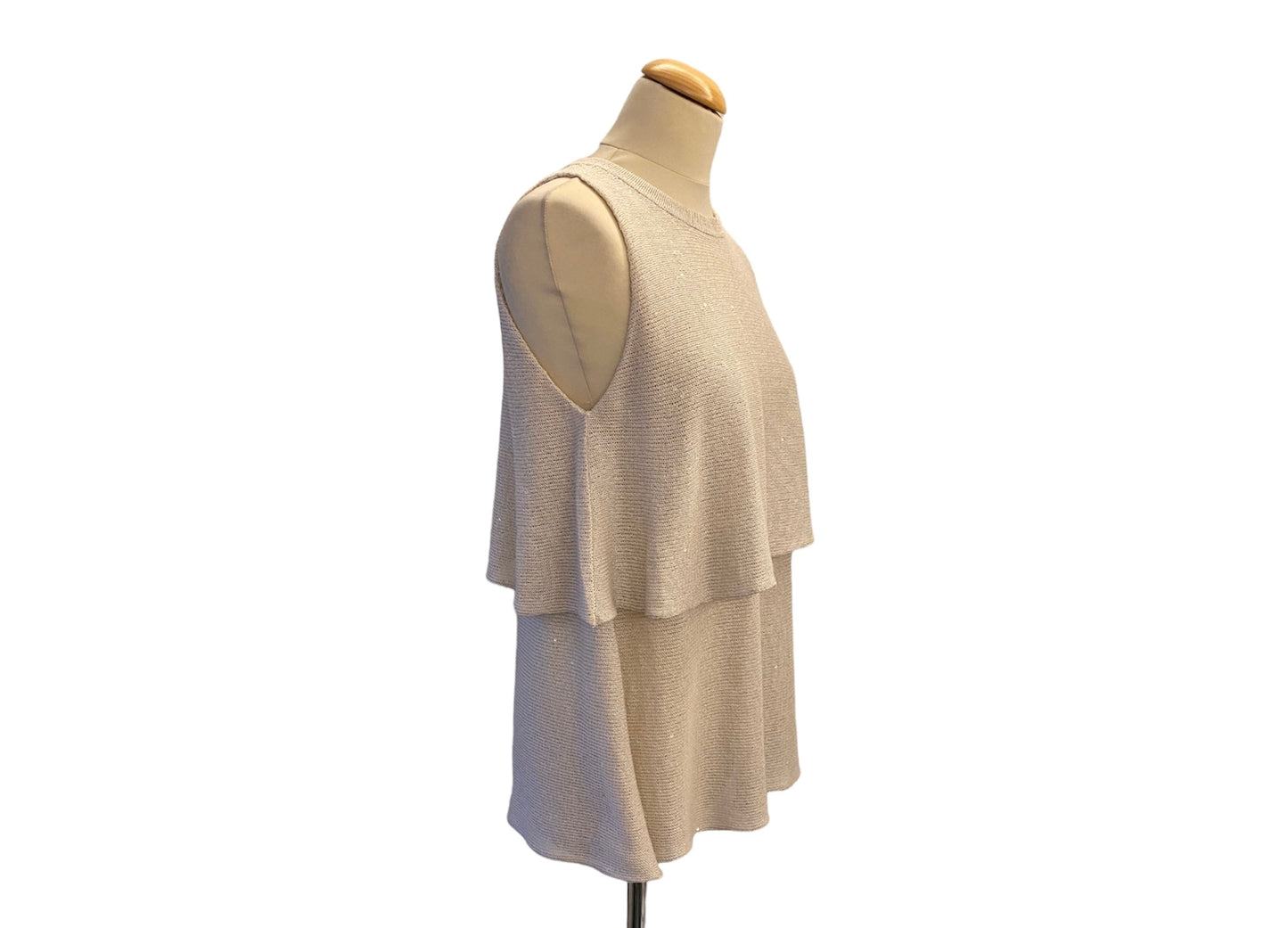 BRUNELLO CUCINELLI Linen Sequined Top Size L