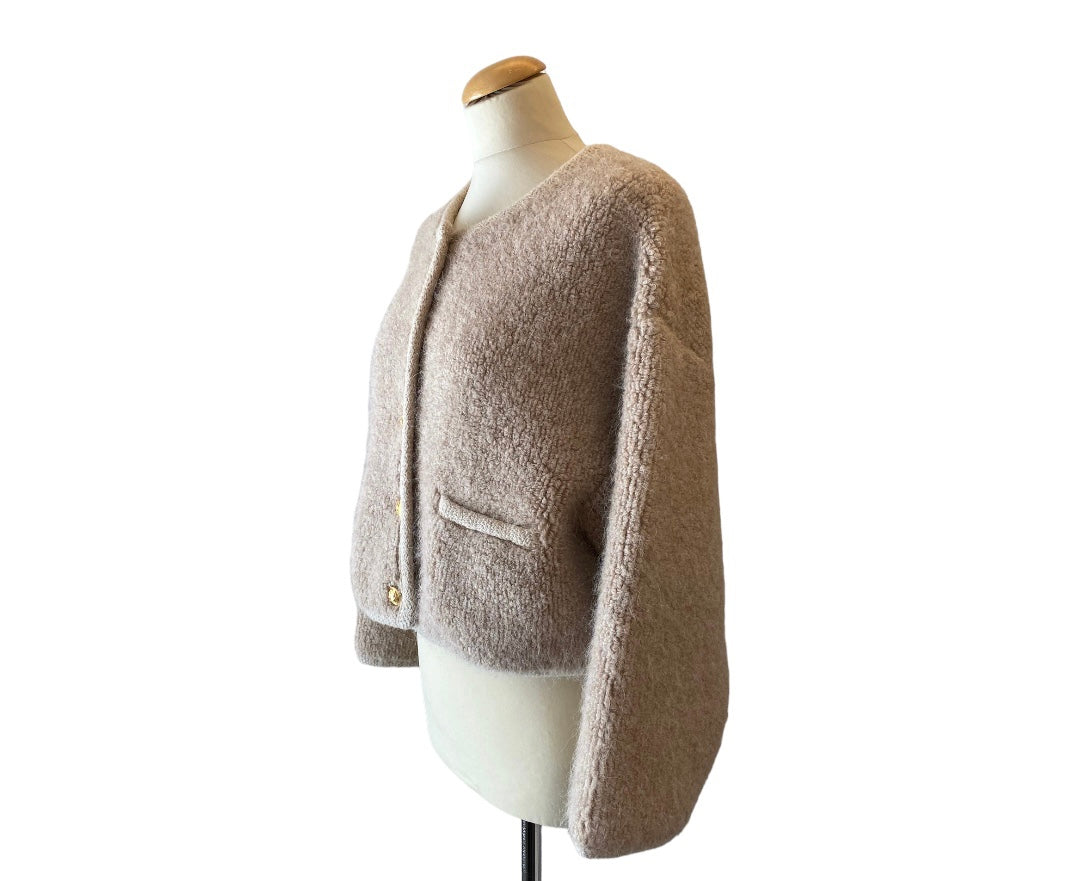 CÉLINE Cardigan Jacket in Alpaca Wool Size M