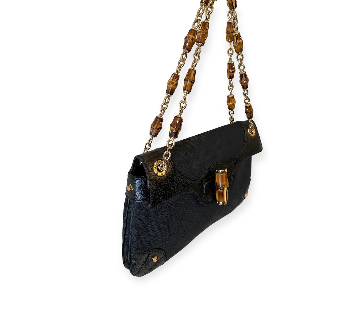 GUCCI Black Bamboo Chain Bag