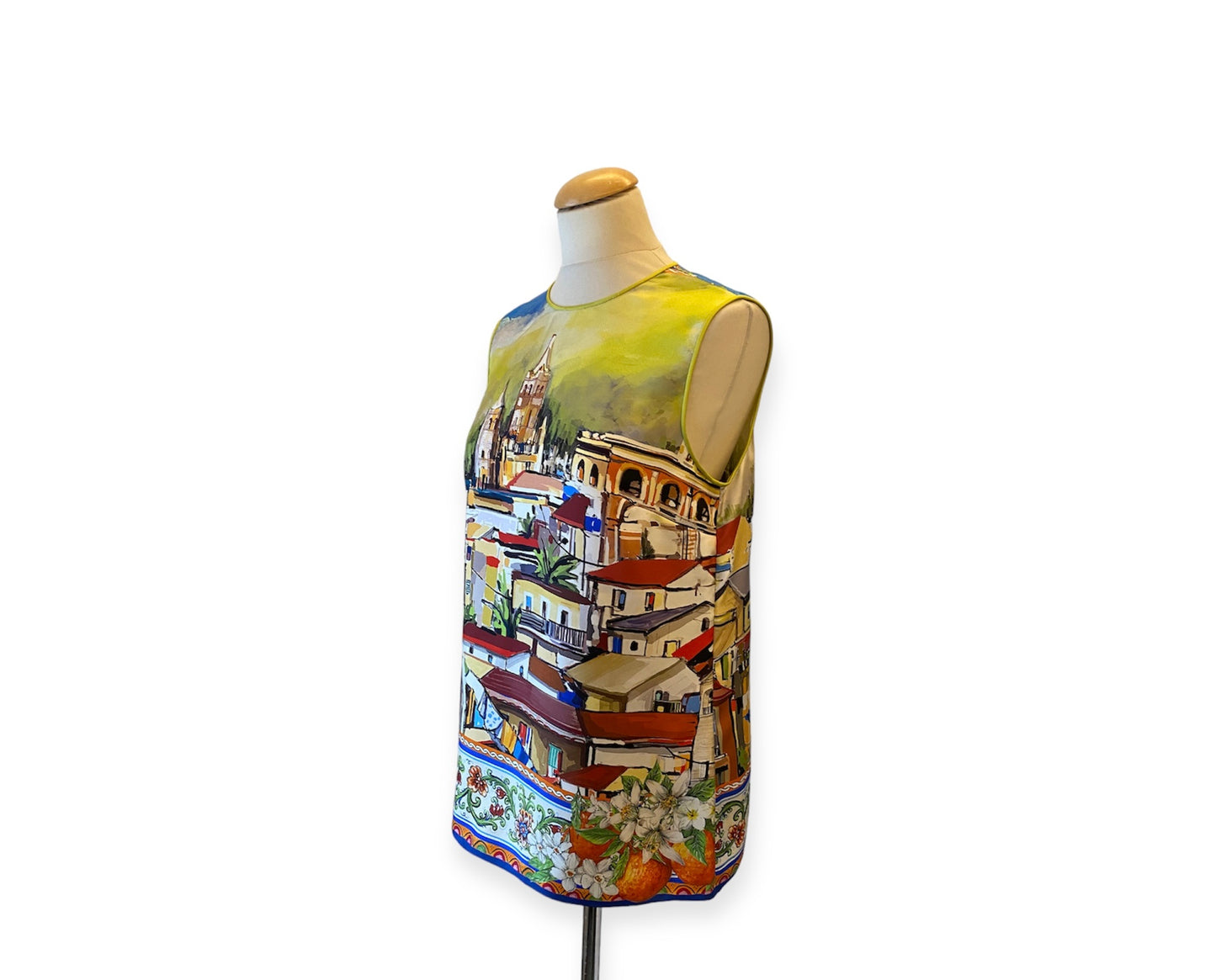 DOLCE & GABBANA Silk Print Top Size It 44 Eu 38/40