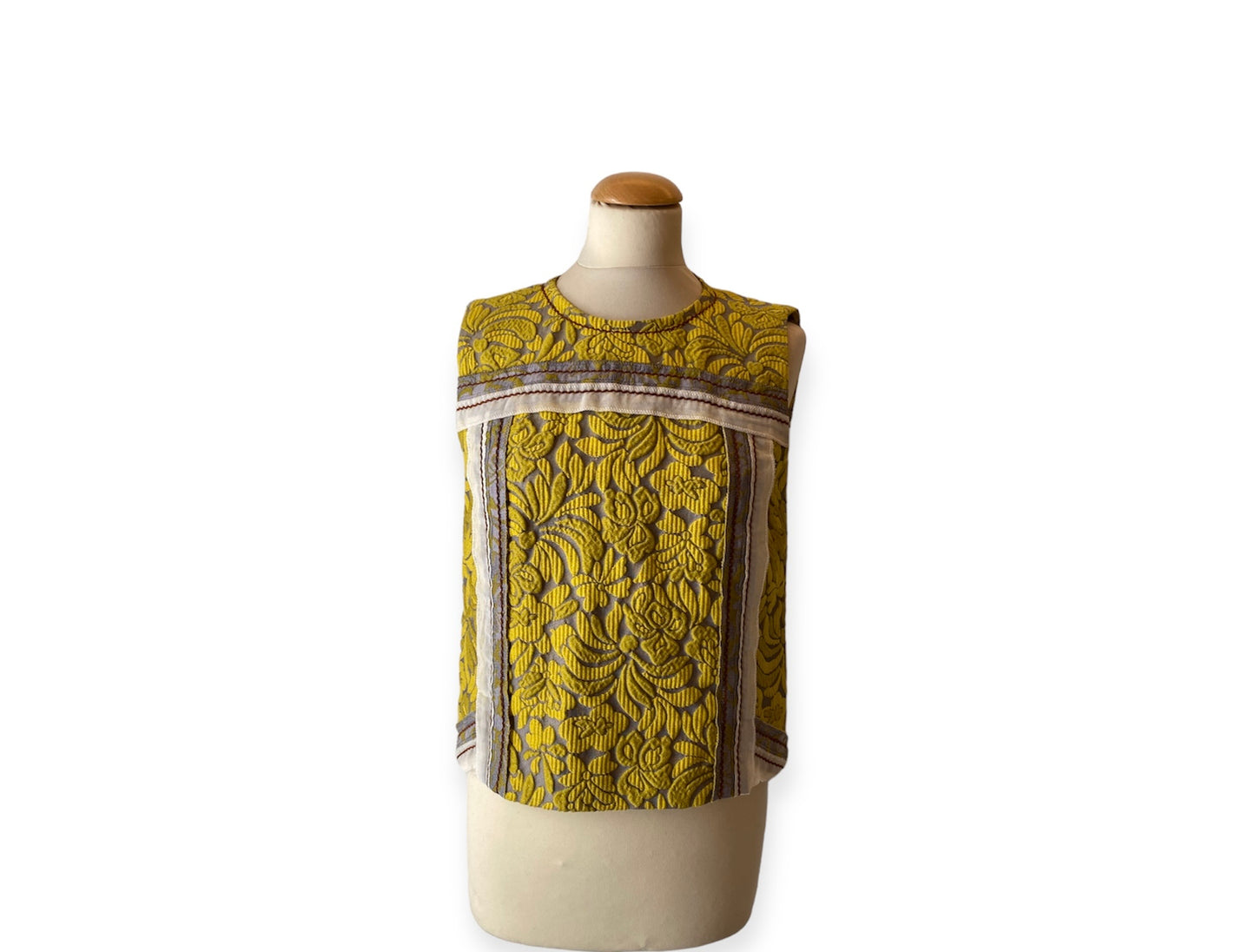PRADA Floral Embroidered Top Size It 42 Eu 36/S