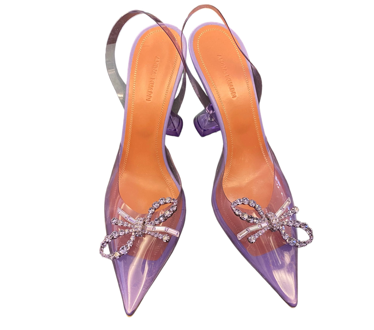 AMINA MUADDI Rosie Glass Slingback Size 40