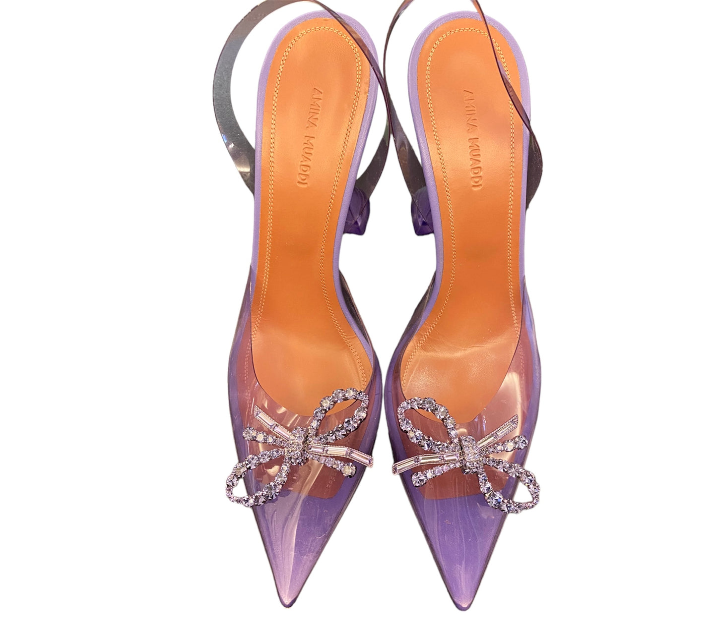 AMINA MUADDI Rosie Glass Slingback Size 40