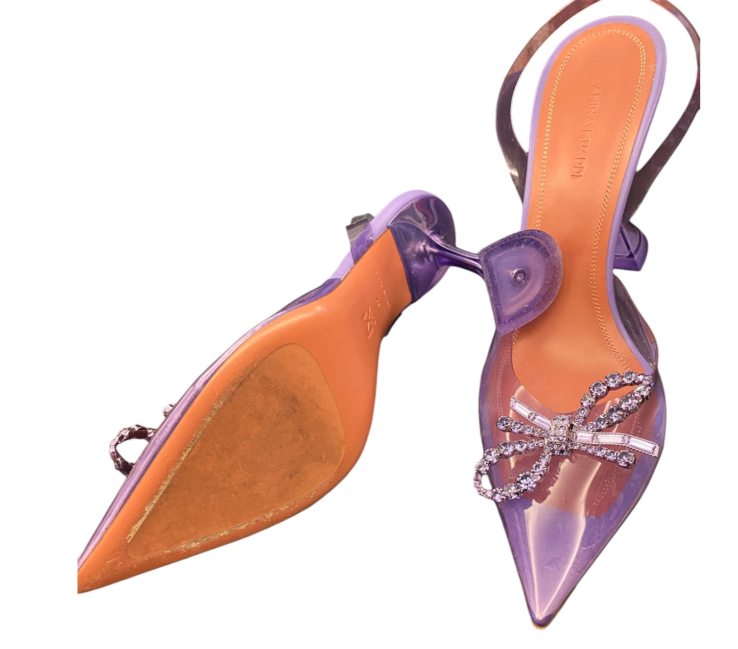 AMINA MUADDI Rosie Glass Slingback Size 40