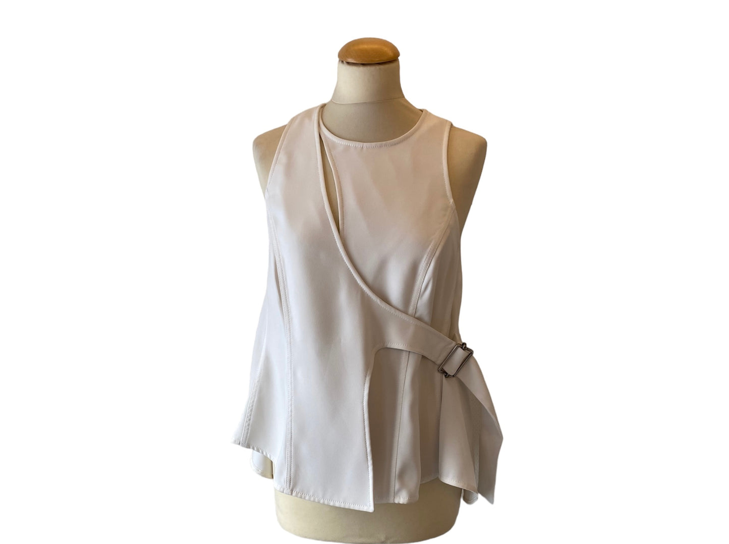BALENCIAGA Wrap White Top Size It 40 Eu 36