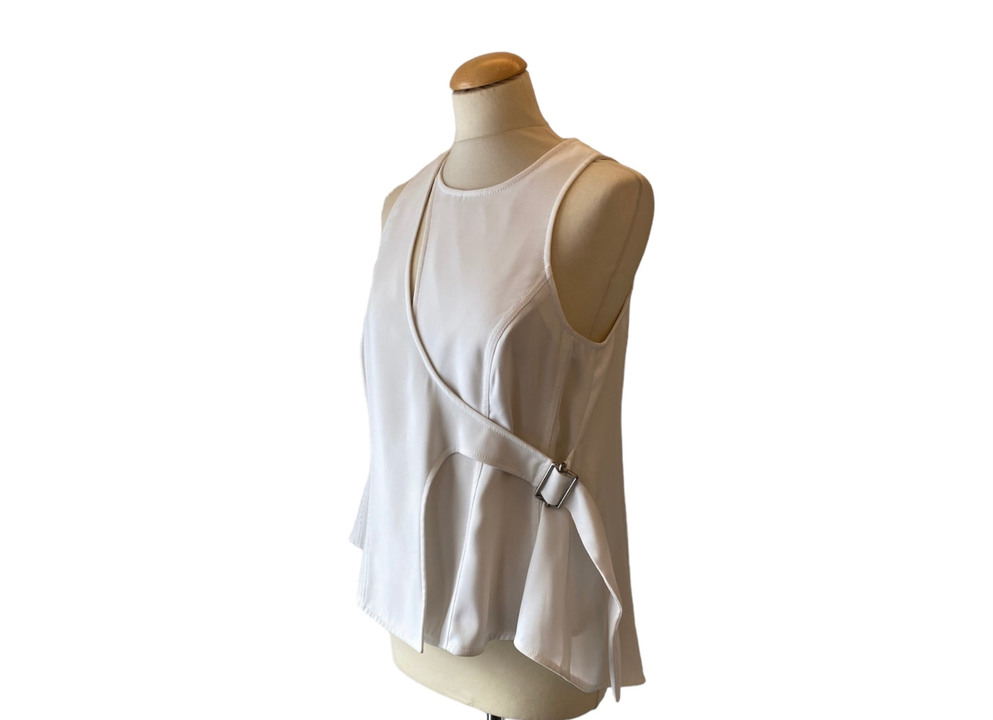 BALENCIAGA Wrap White Top Size It 40 Eu 36