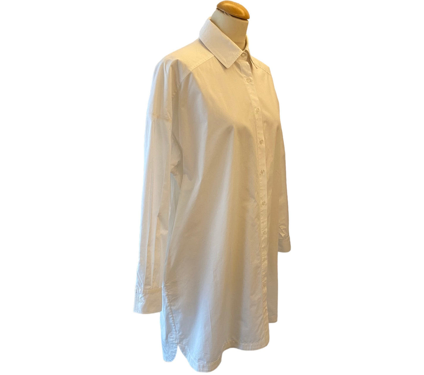 ANINE BING Aubrey Cotton Shirt Dress White Size XS