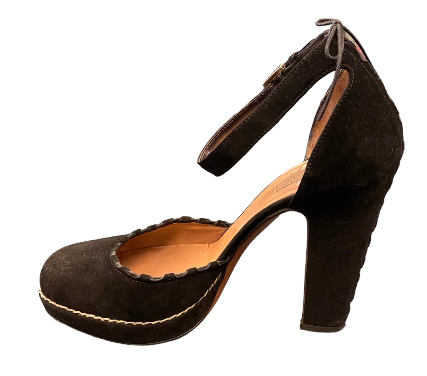 ALAÏA Black Suede Platform Pumps Size 38