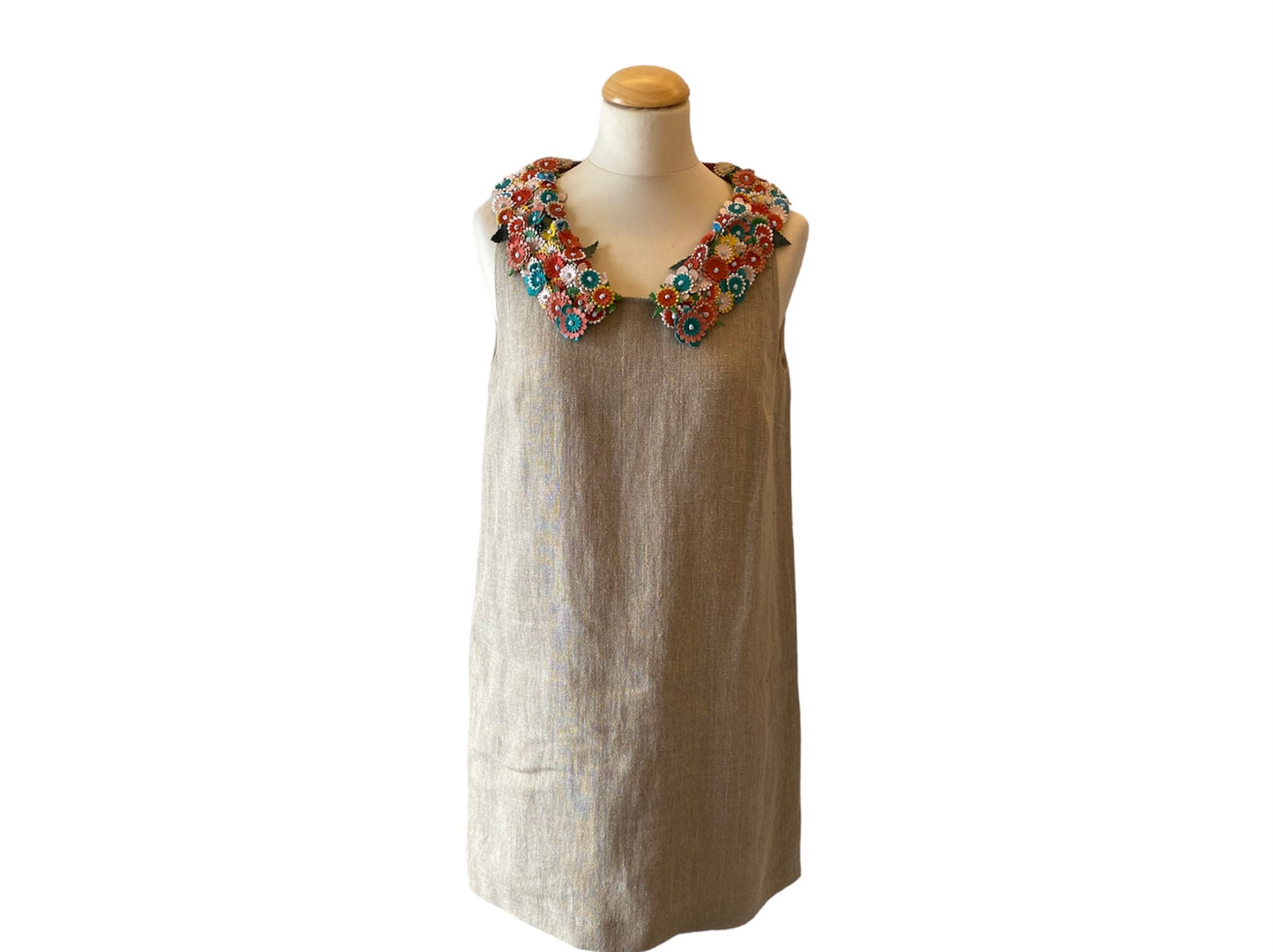 RED VALENTINO Floral-Embroidered Dress Size It 44 Eu 38/40