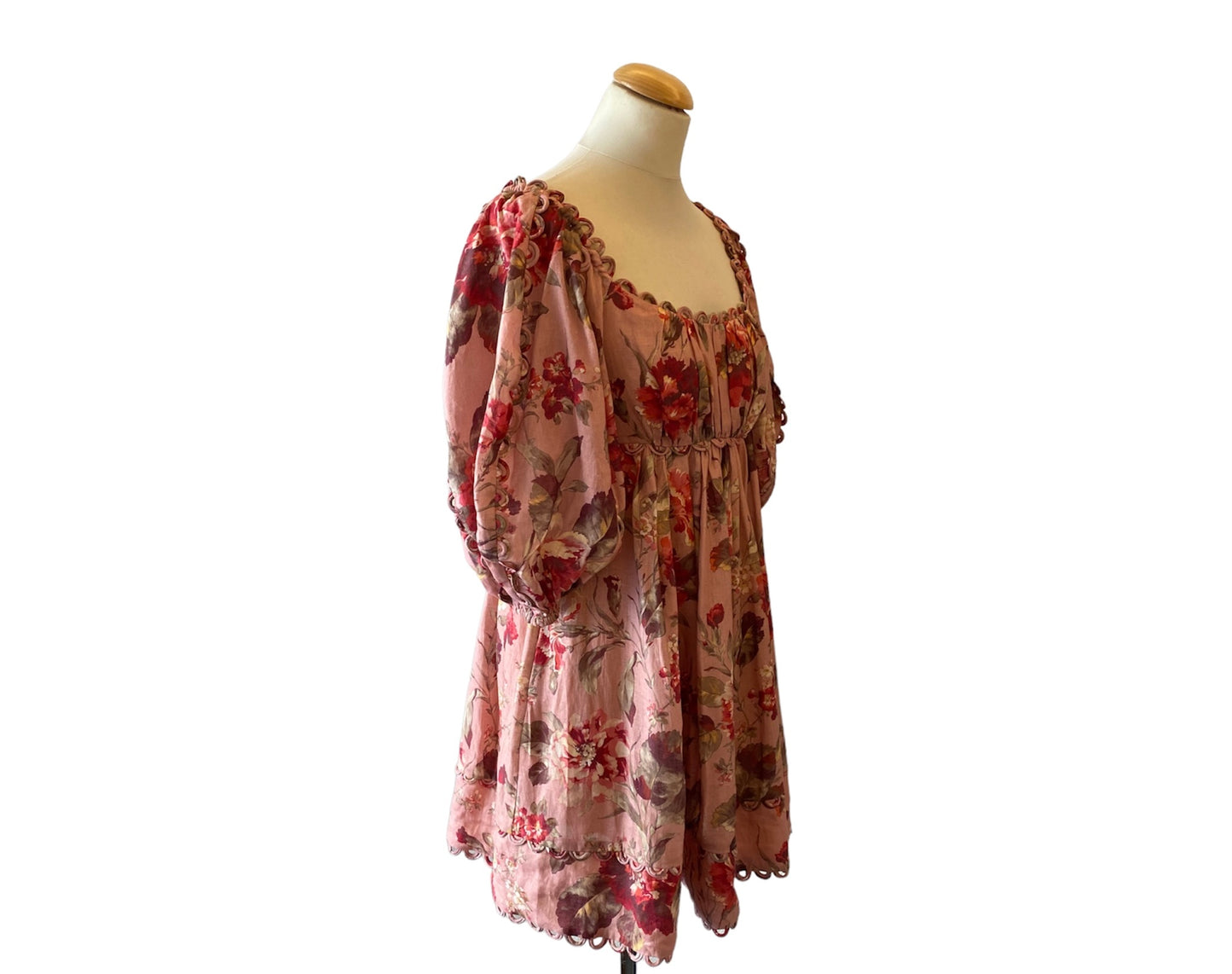 ZIMMERMANN Floral-Print Empire-Waist Dress Size 1/S