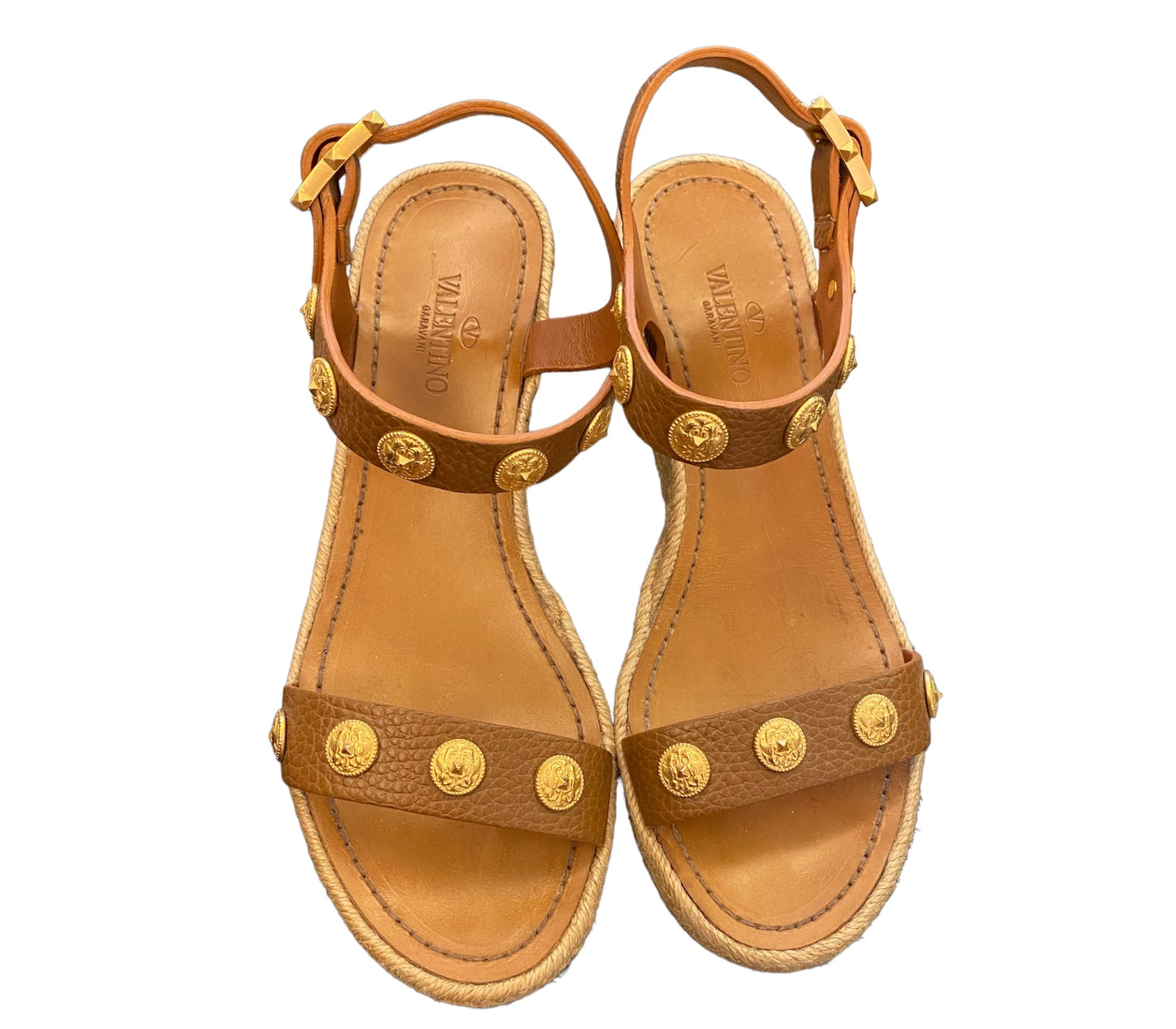 VALENTINO GARAVANI Espadrille Wedge Sandal Size 38