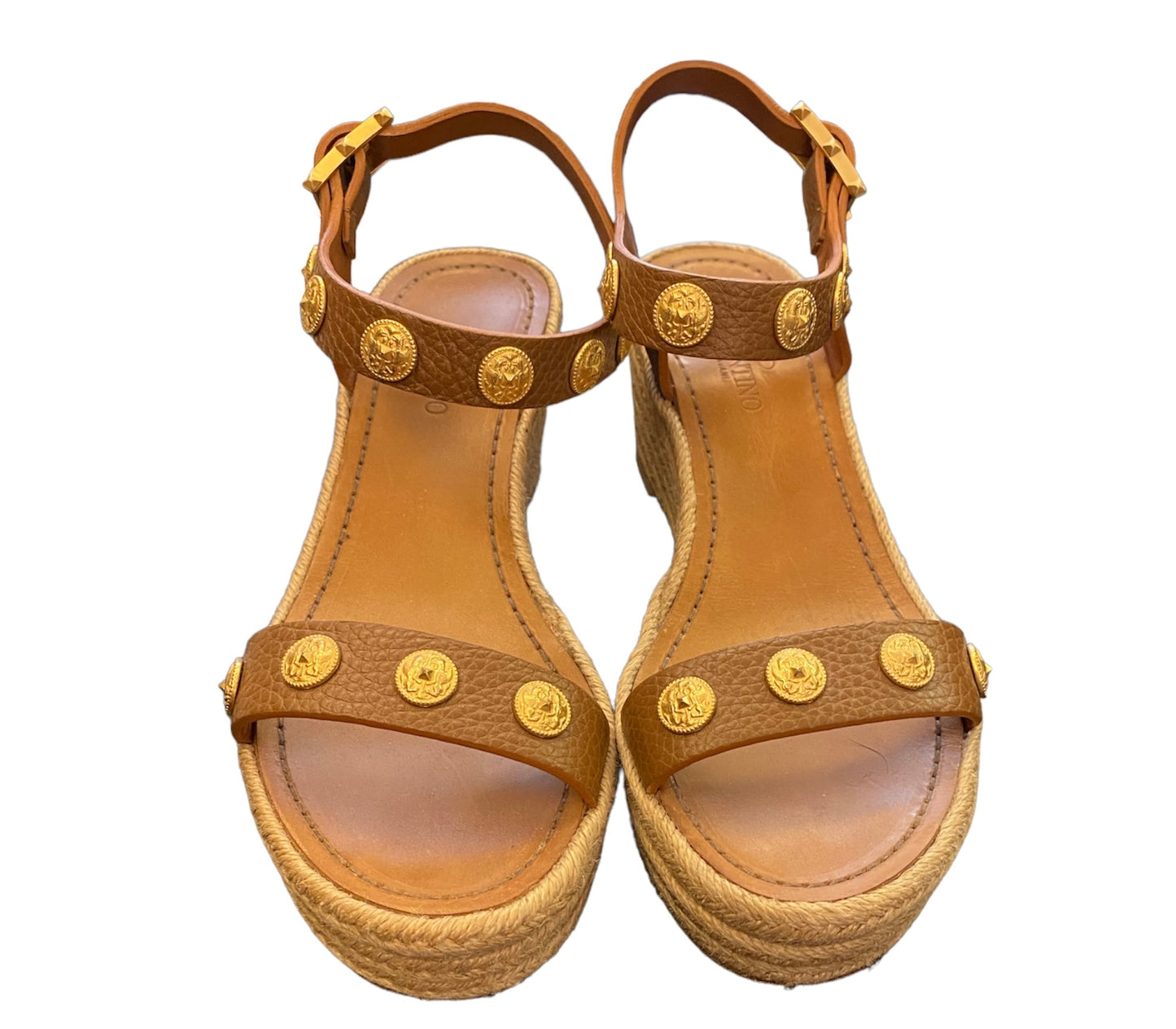 VALENTINO GARAVANI Espadrille Wedge Sandal Size 38