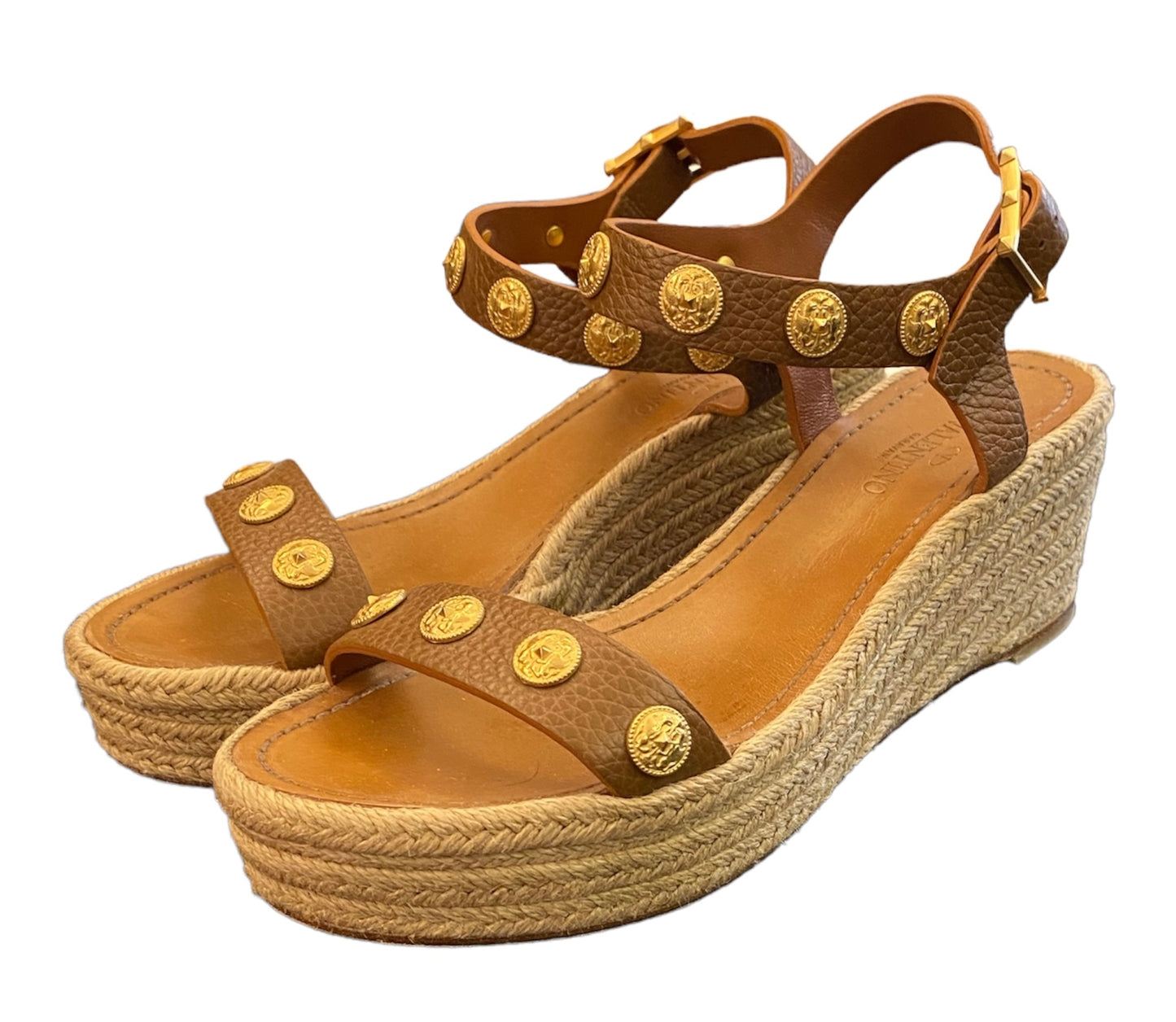 VALENTINO GARAVANI Espadrille Wedge Sandal Size 38