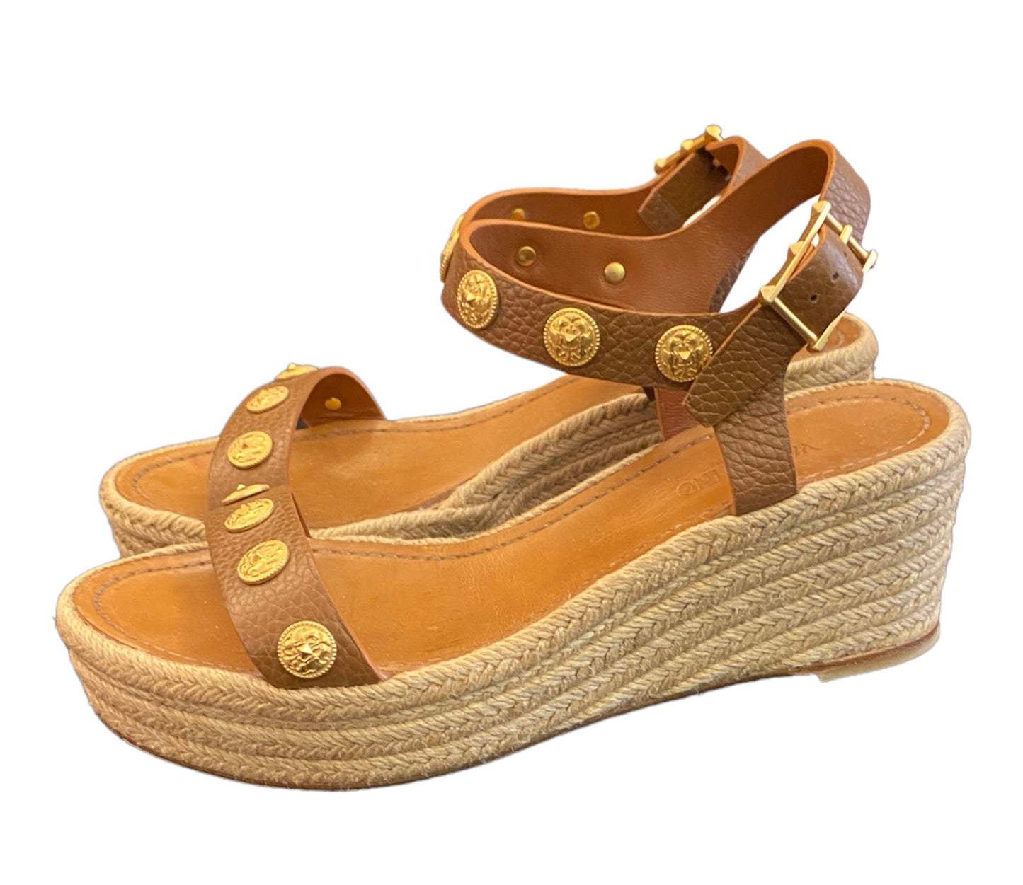 VALENTINO GARAVANI Espadrille Wedge Sandal Size 38