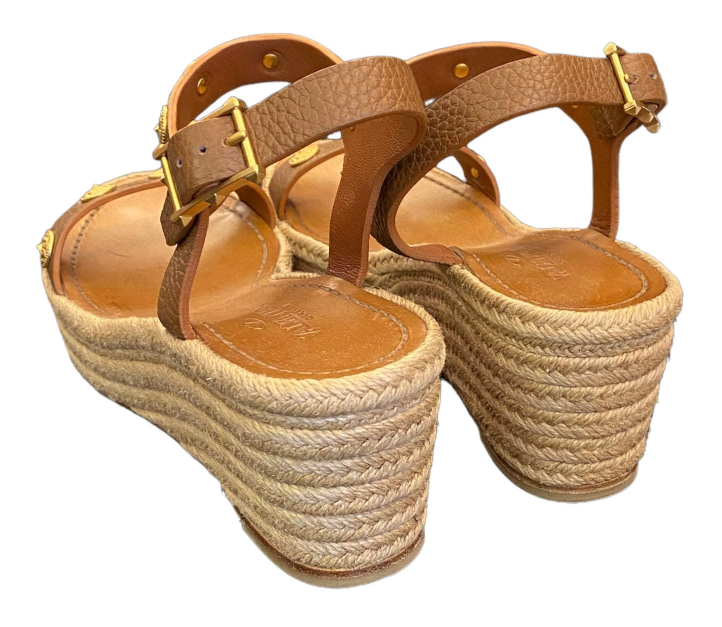 VALENTINO GARAVANI Espadrille Wedge Sandal Size 38