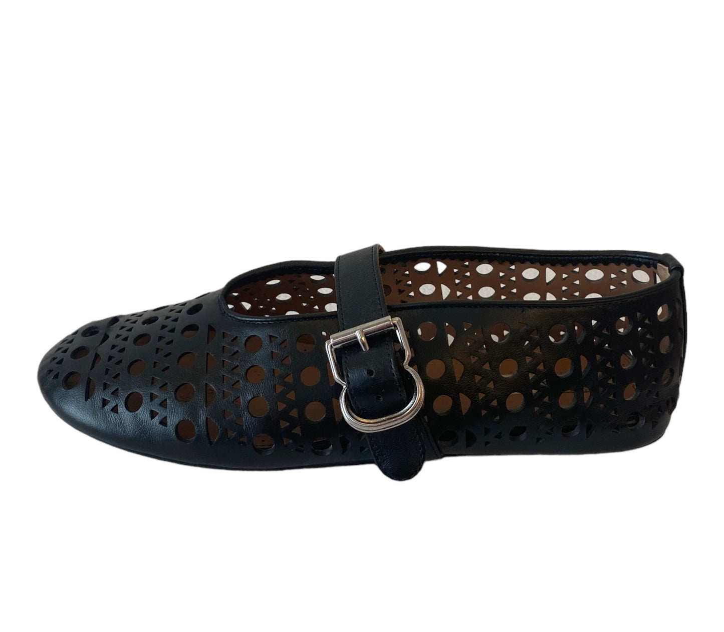 ALAÏA Vienne Cutout Mary Jane Ballerina Flats Size 39,5