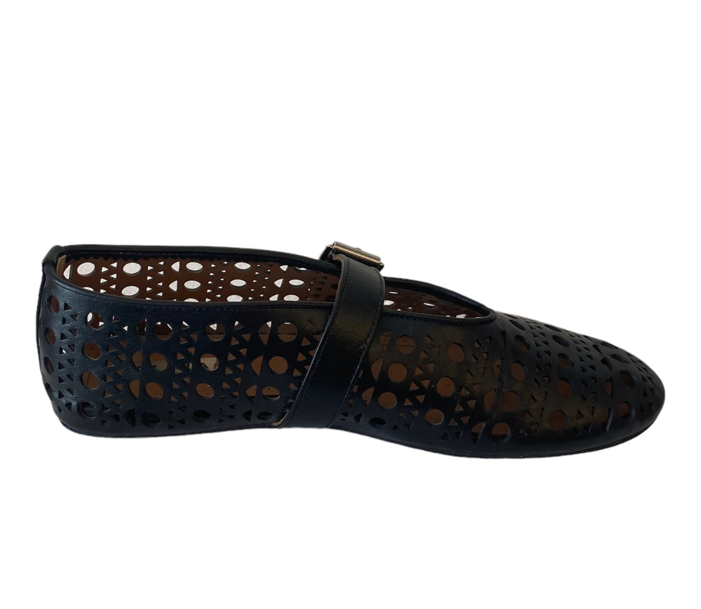 ALAÏA Vienne Cutout Mary Jane Ballerina Flats Size 39,5