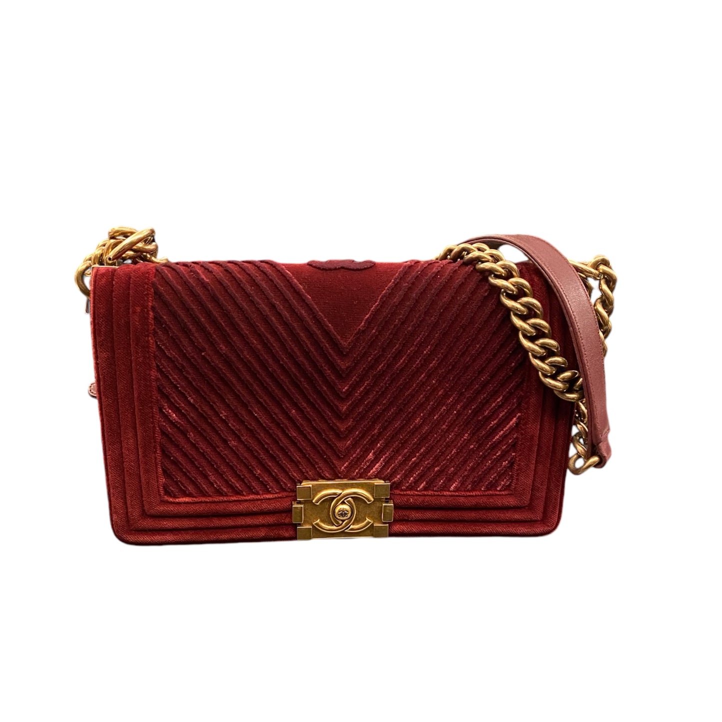 CHANEL Boy CC Chevron Flap Bag