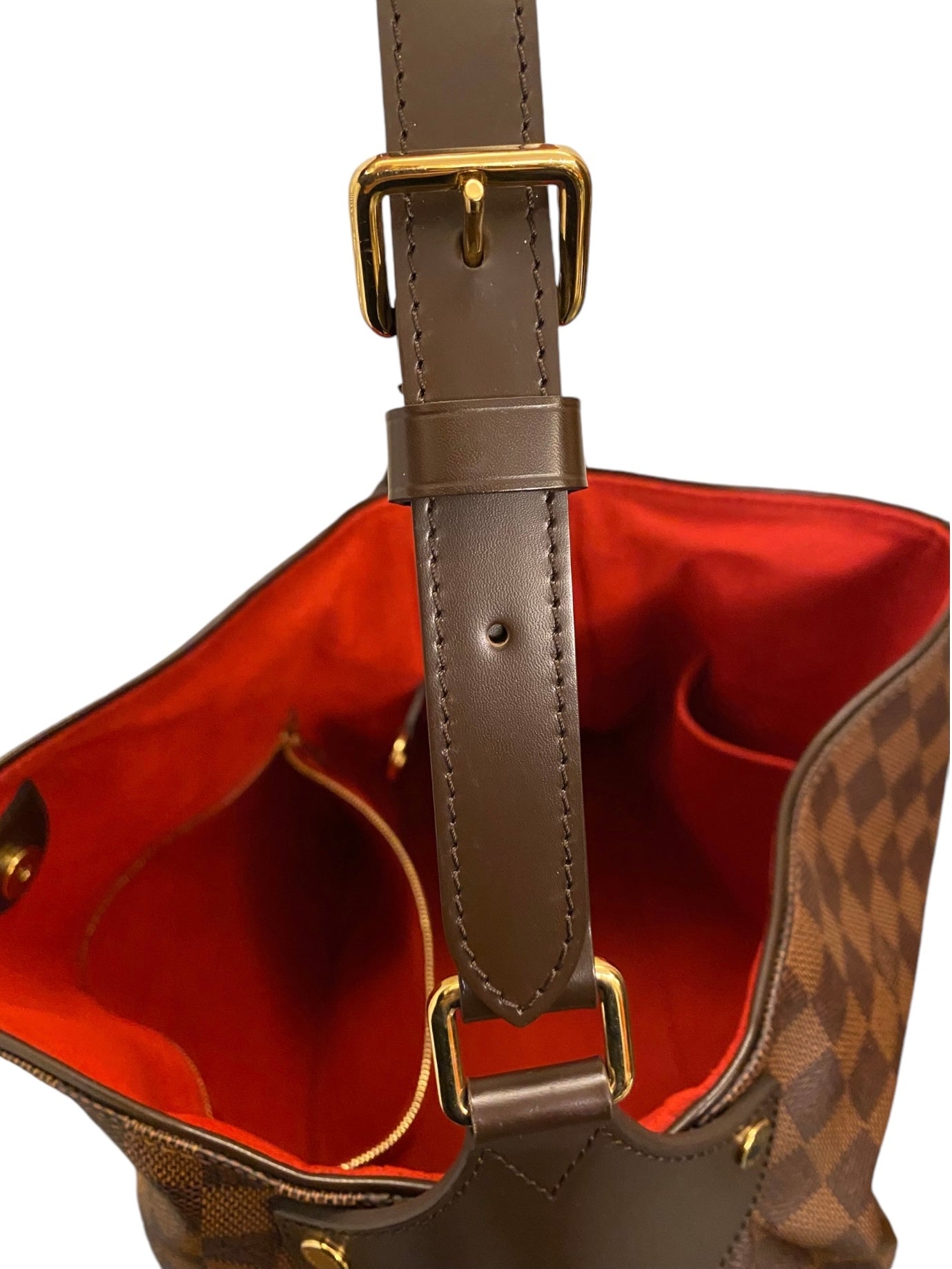 LOUIS VUITTON Reggia Hobo Damier Ebene