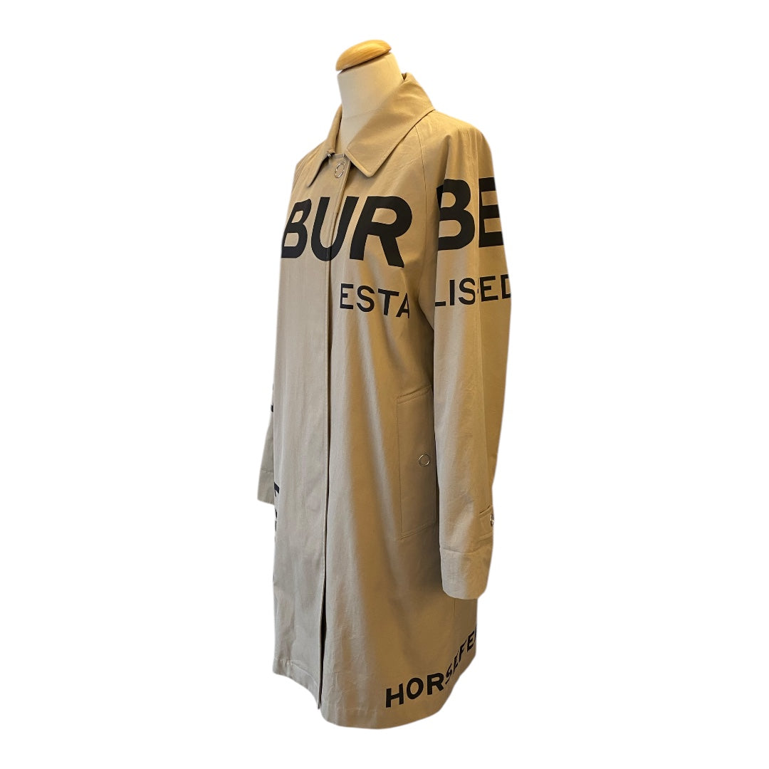 BURRBERY Monogram Cotton Gabardine Coat Size UK 6