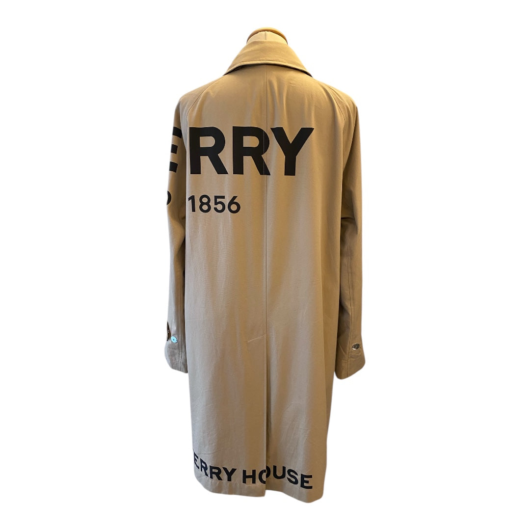 BURRBERY Monogram Cotton Gabardine Coat Size UK 6