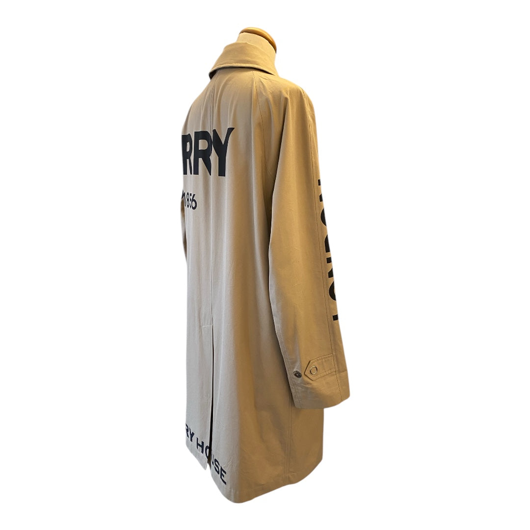 BURRBERY Monogram Cotton Gabardine Coat Size UK 6