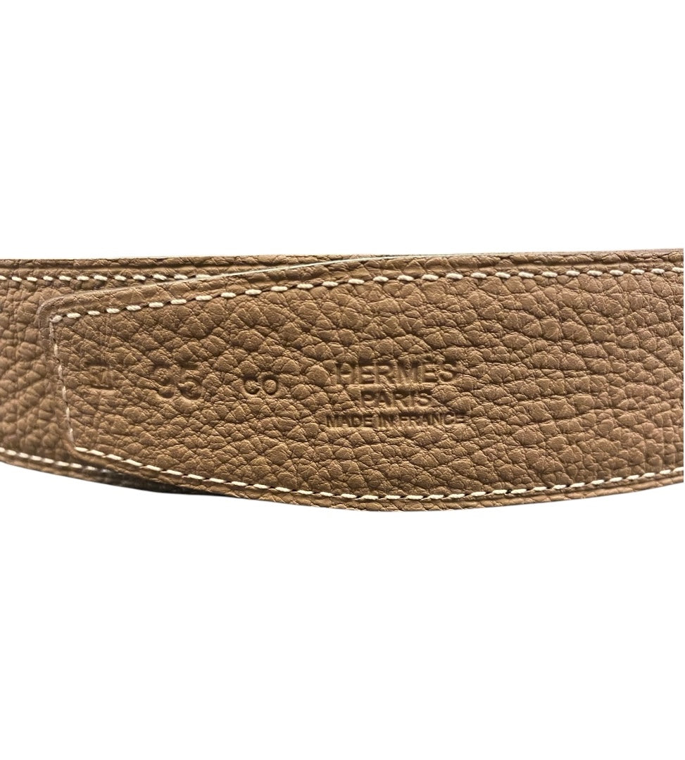 HERMÈS Reversible Leather Strap Size 95 cm
