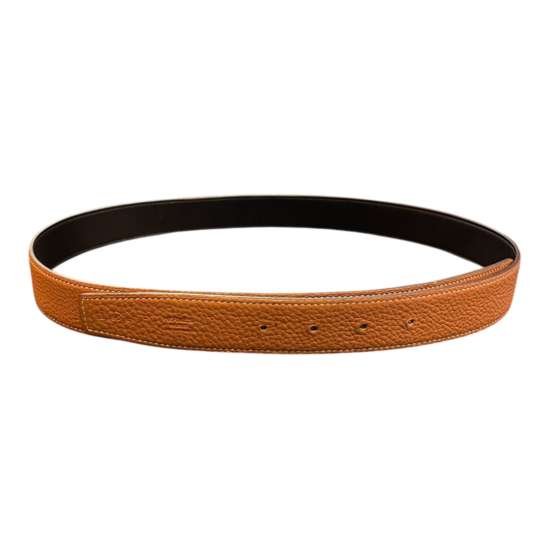 HERMÈS H belt buckle & Reversible leather strap Size 95 cm