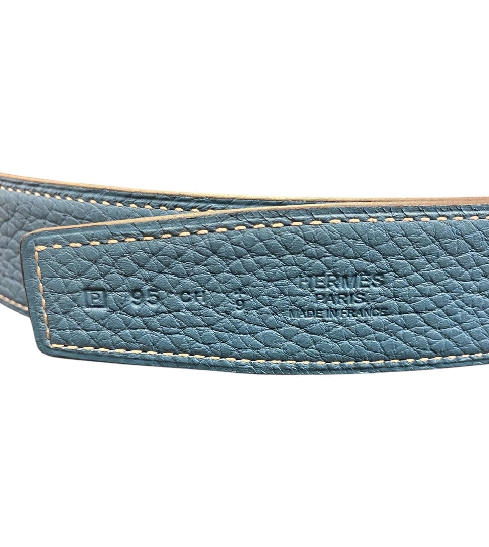 HERMÈS Reversible Leather Strap Size 95cm